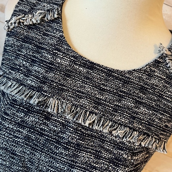 NWT J.Crew size 00 Tweed fringe sheath dress - Picture 4 of 11